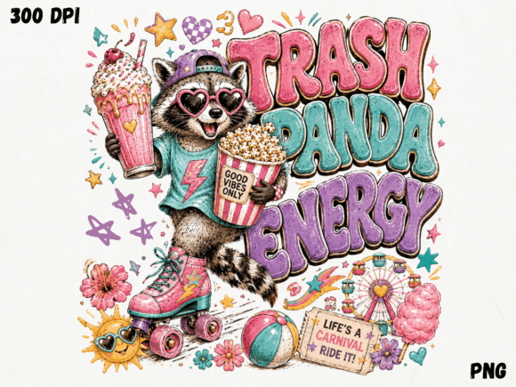 Download Trash Panda Energy PNG, Funny Raccoon Ro - Energy Collection