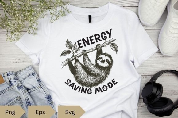Download Energy Saving Mode Funny Lazy Sloth Svg - Energy Collection